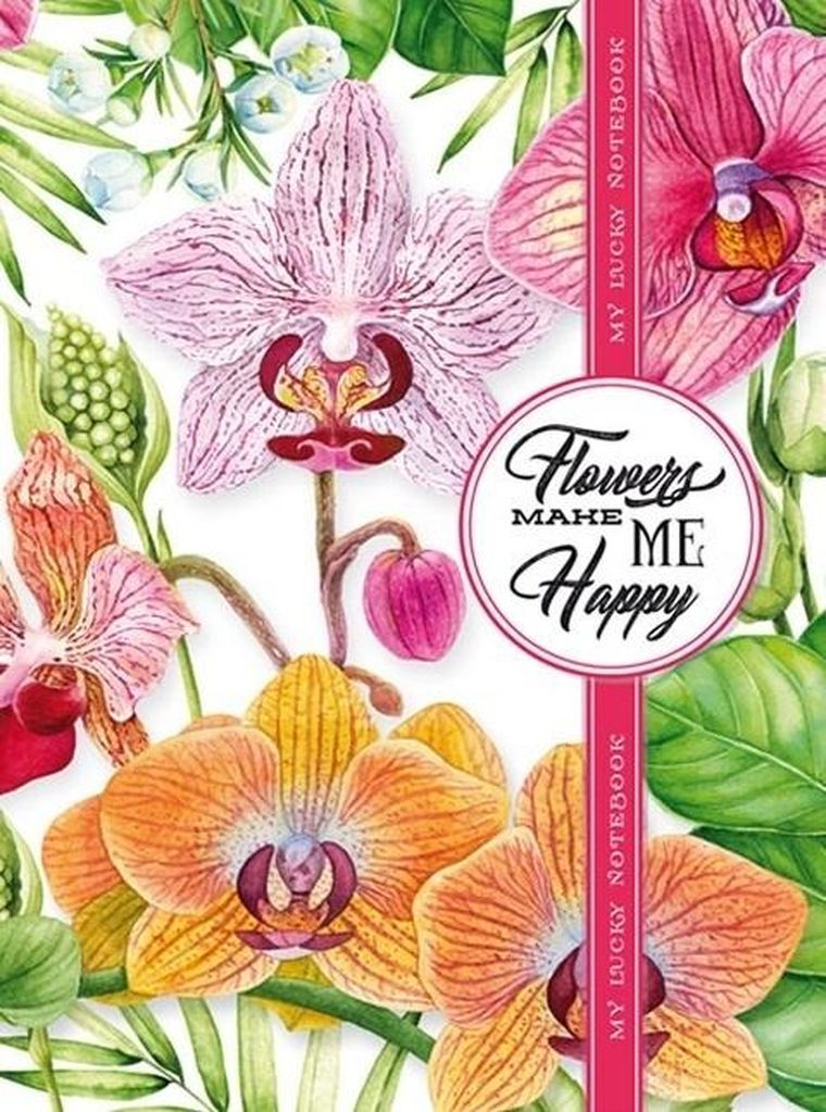 Fresh, notatnik ozdobny, 165-238, 80 kartek, kratka, Storczyki, 1 szt.