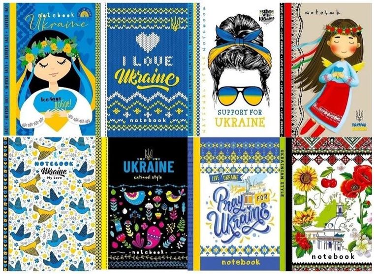 Fresh, notatnik ozdobny, A6, 64 kartki, kratka, Wspieramy Ukrainę, 1 szt.