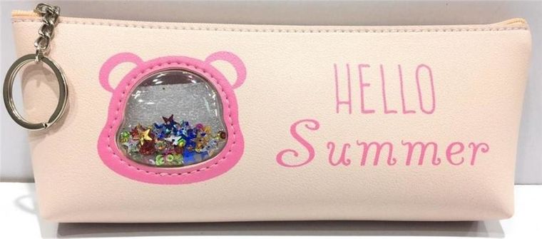 Fresh, piórnik saszetka, Misiek, Hello summer, beżowy