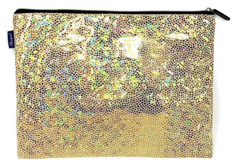 Fresh, saszetka na zamek, złota, holograficzna