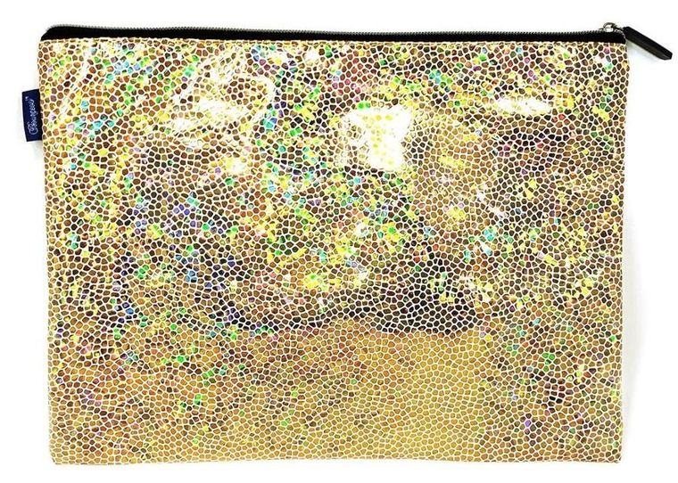 Fresh, saszetka na zamek, złota, holograficzna