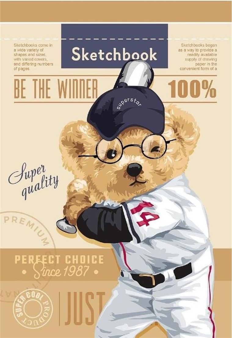 Fresh, szkicownik, 148-105 mm, 36 kartek, 100g, Baseball