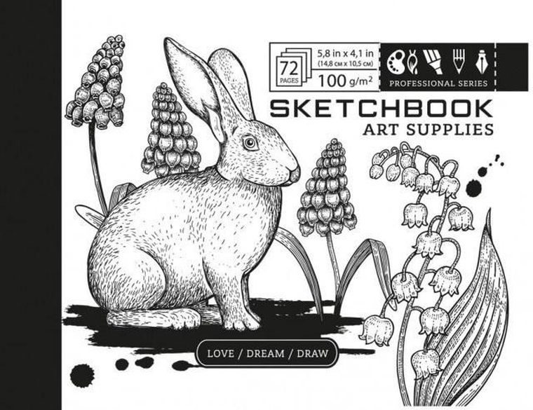 Fresh, szkicownik, 148-105 mm, 72 kartki, 100g, Zając