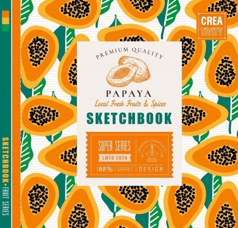 Fresh, szkicownik 200-200 mm, 36 kartek, 100g/m2, papaja