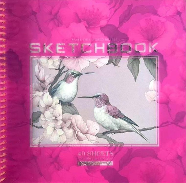 Fresh, szkicownik, 200-200 mm, 40 kartek, gładki, Ptaszki, 1 szt.