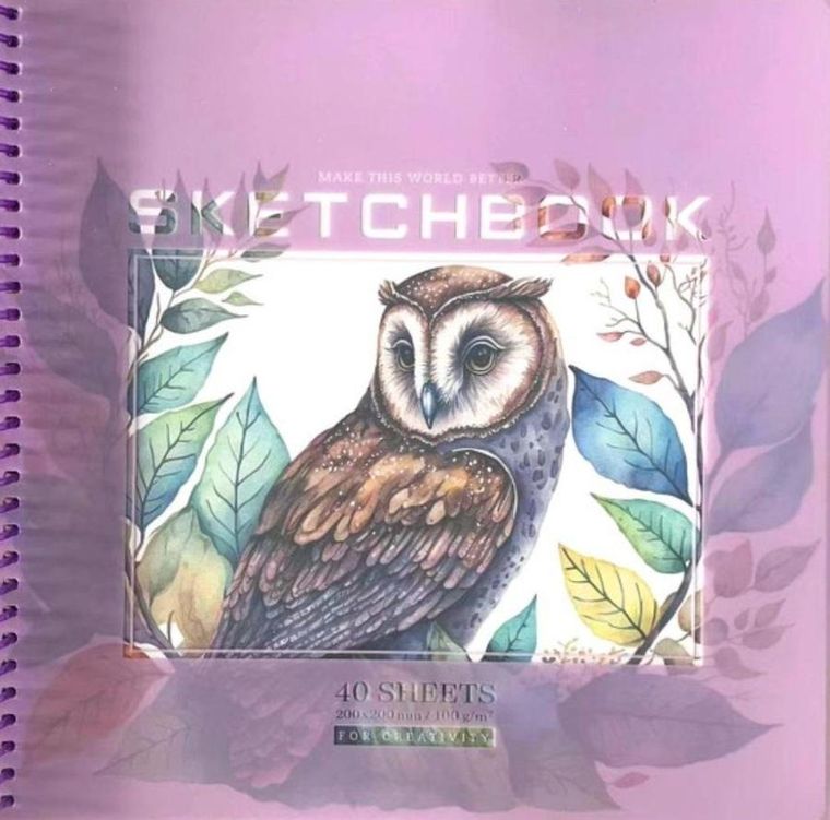 Fresh, szkicownik, 200-200 mm, 40 kartek, gładki, Sowa, 1 szt.