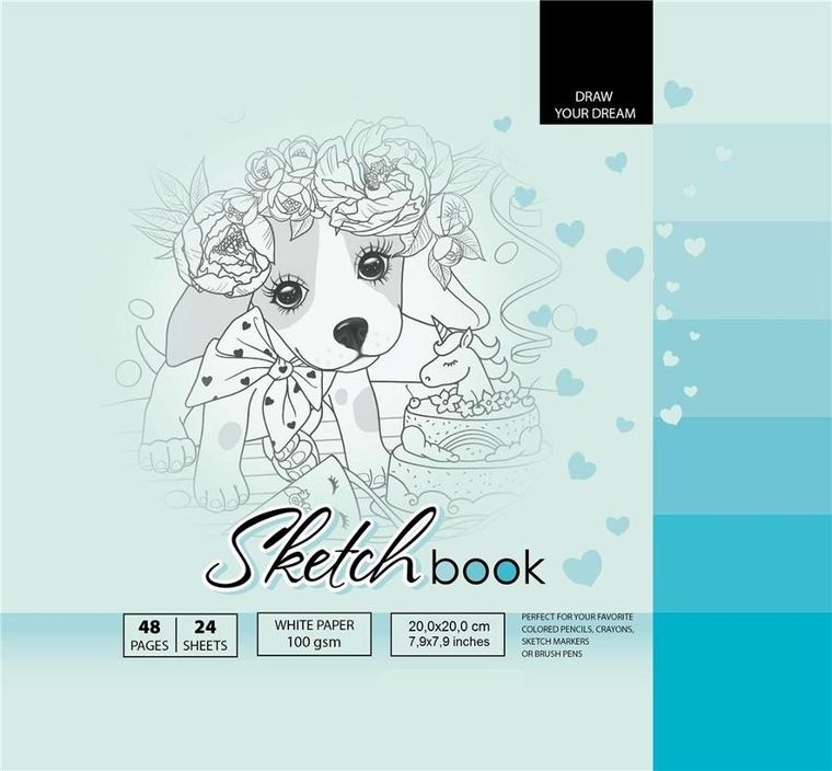 Fresh, szkicownik, 200-200 mm, 48 kartek, 100g