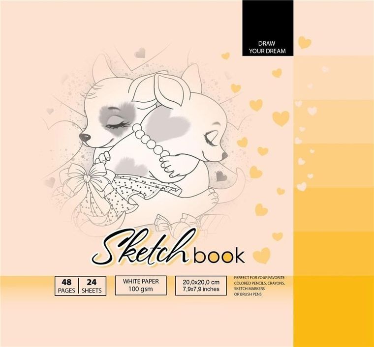 Fresh, szkicownik, 200-200 mm, 48 kartek, 100g