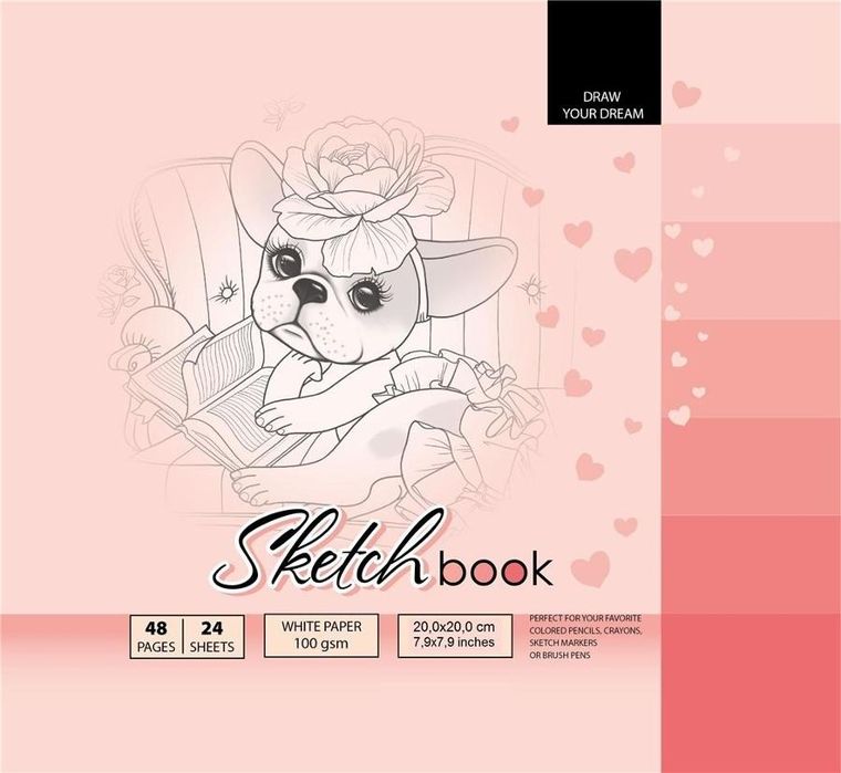 Fresh, szkicownik, 200-200 mm, 48 kartek, 100g