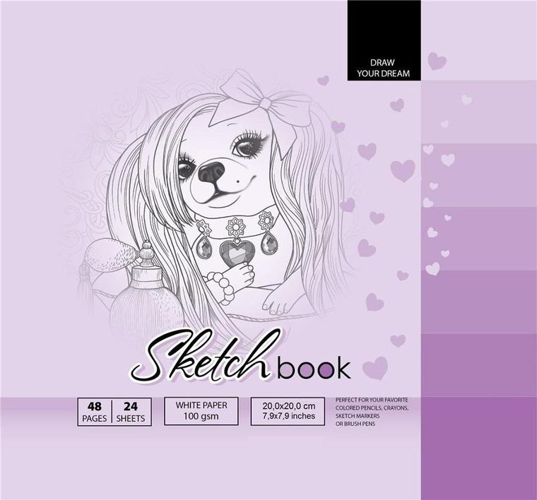 Fresh, szkicownik, 200-200 mm, 48 kartek, 100g