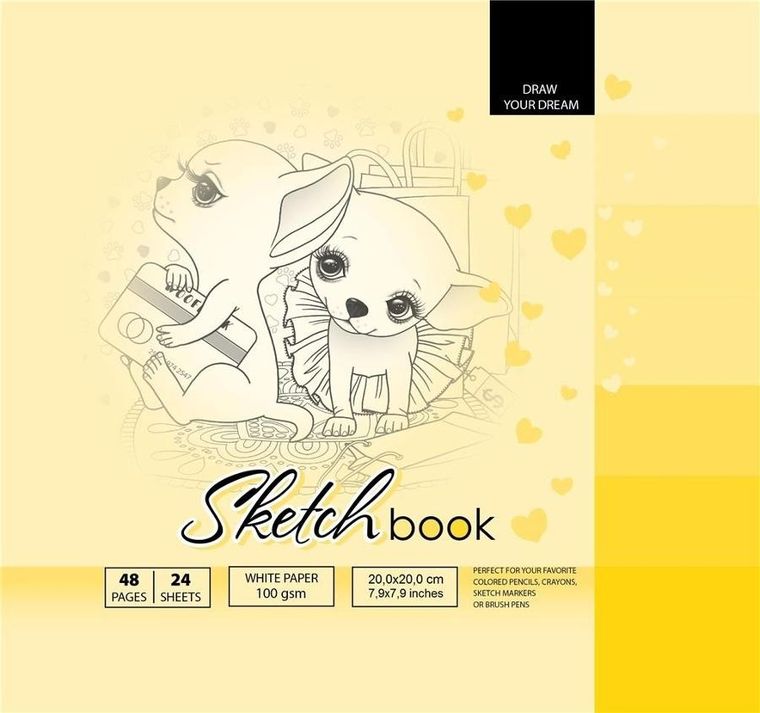 Fresh, szkicownik, 200-200 mm, 48 kartek, 100g