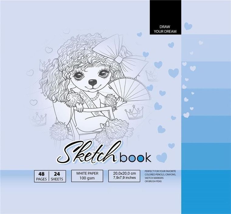 Fresh, szkicownik, 200-200 mm, 48 kartek, 100g