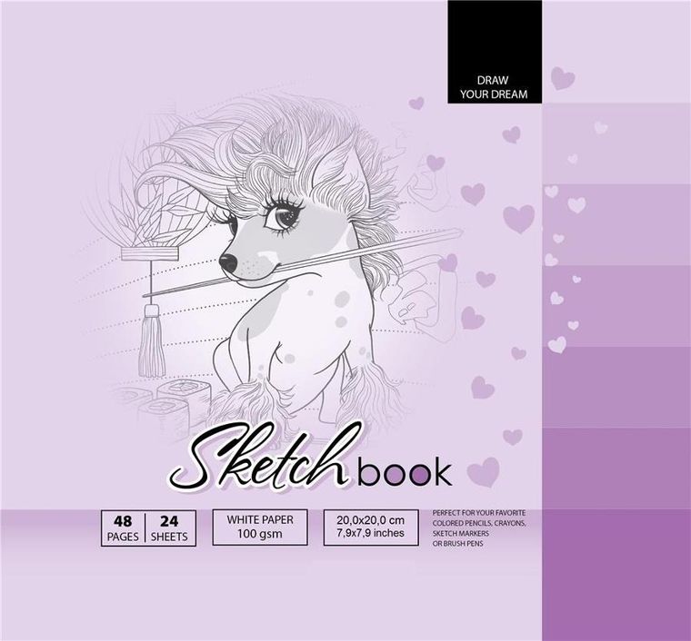 Fresh, szkicownik, 200-200 mm, 48 kartek, 100g