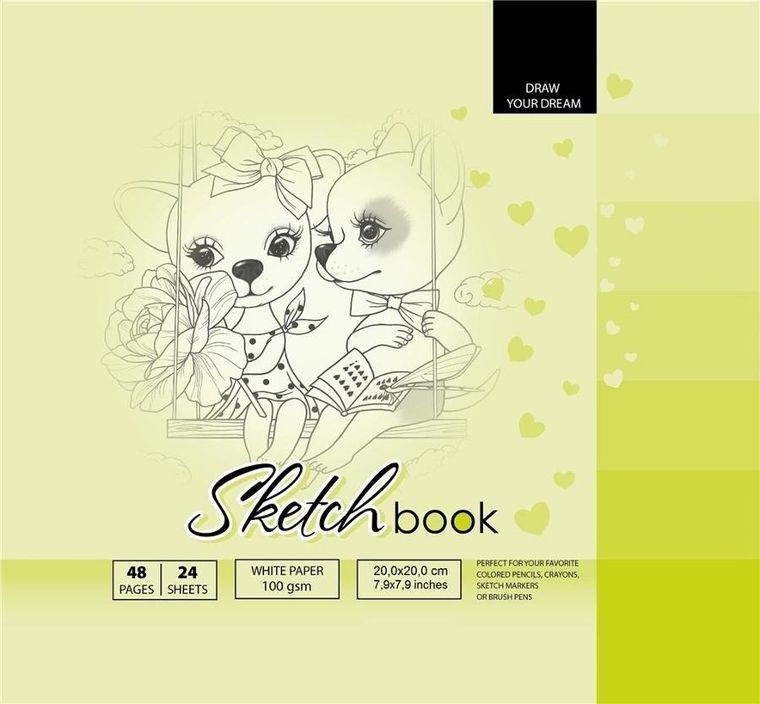 Fresh, szkicownik, 200-200 mm, 48 kartek, 100g