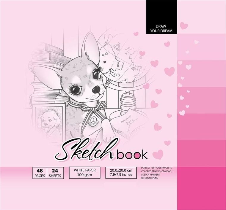 Fresh, szkicownik, 200-200 mm, 48 kartek, 100g