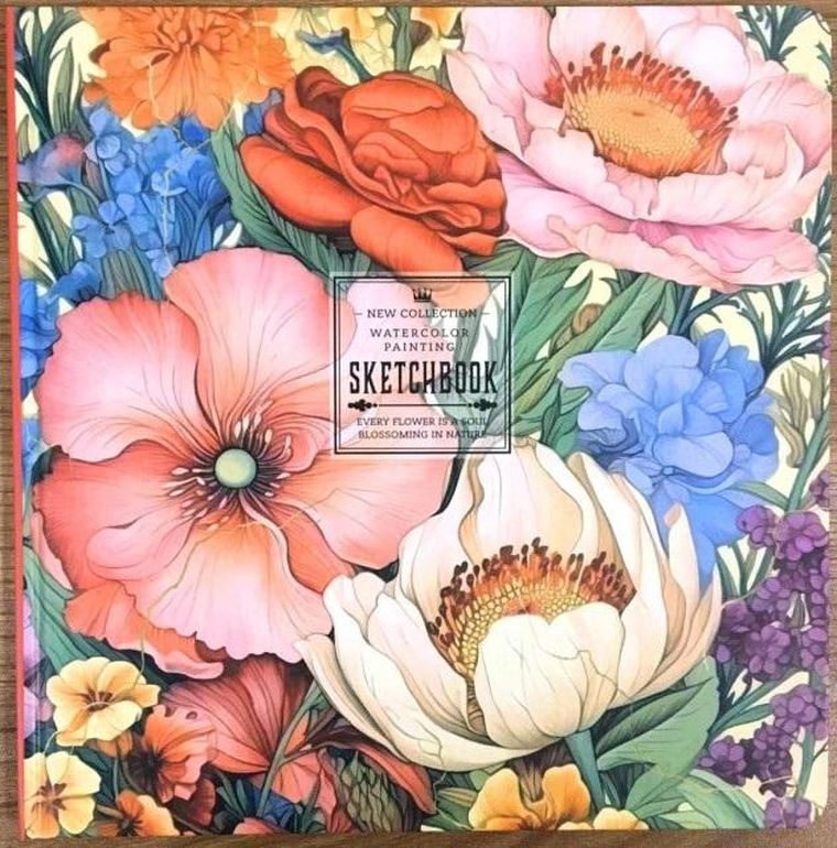 Fresh, szkicownik, 24 kartki, gładki, Kwiaty