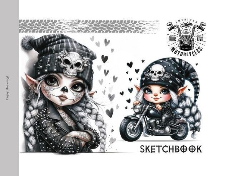 Fresh, szkicownik, 24 strony, 100g, m2, Gnomy