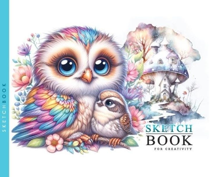 Fresh, szkicownik, 24 strony, 100g, sówka, 148-105 cm, 1 szt.