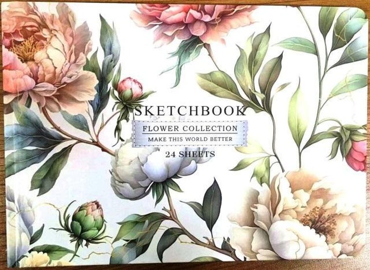 Fresh, szkicownik A5, 24 kartki, gładki, Kwiaty jasne