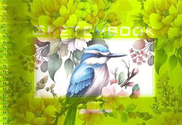 Fresh, szkicownik na spirali, A5, 40 kartek, gładki, Zimorodek, 1 szt.