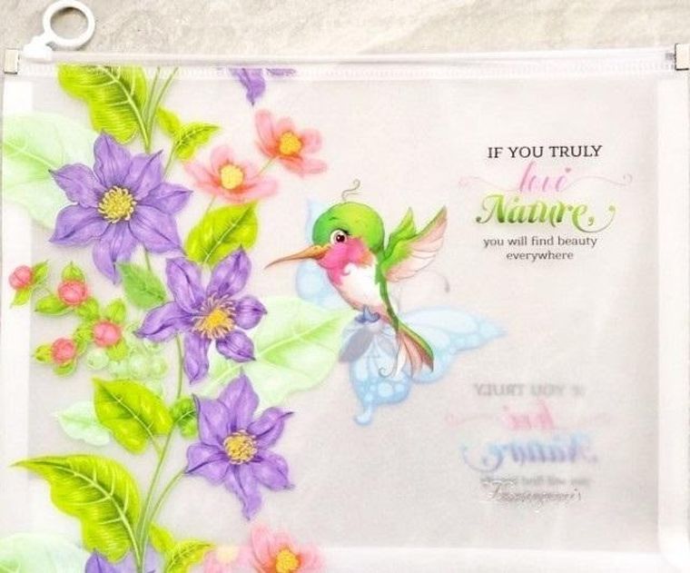 Fresh, teczka A4 z plastikowym suwakiem, koliber, 1 szt.