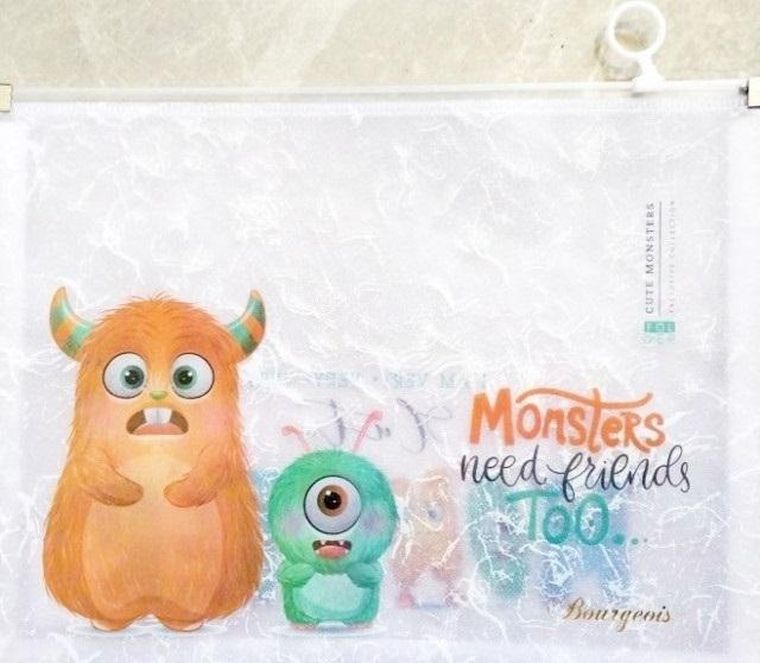 Fresh, teczka A4 z plastikowym suwakiem, potworki, 1 szt.