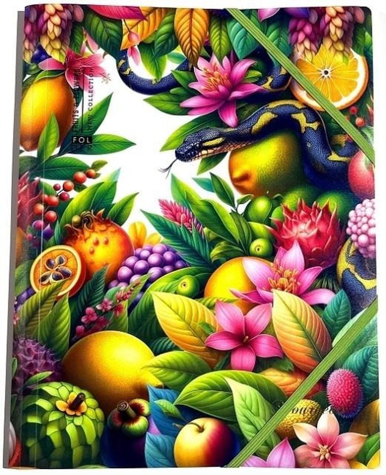 Fresh, teczka plastikowa z gumką A4+, Dżungla