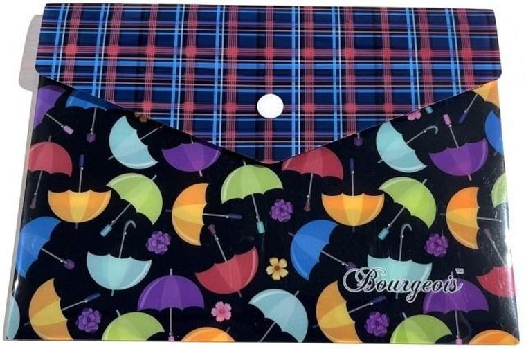 Fresh, teczka plastikowa z klipsem A5+, Parasolki