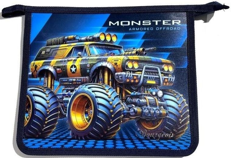 Fresh, teczka-torba zapinana na zamek A5+, Monster Truck