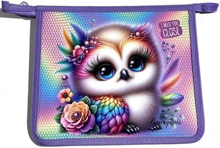 Fresh, teczka-torba zapinana na zamek A5+, Sówka