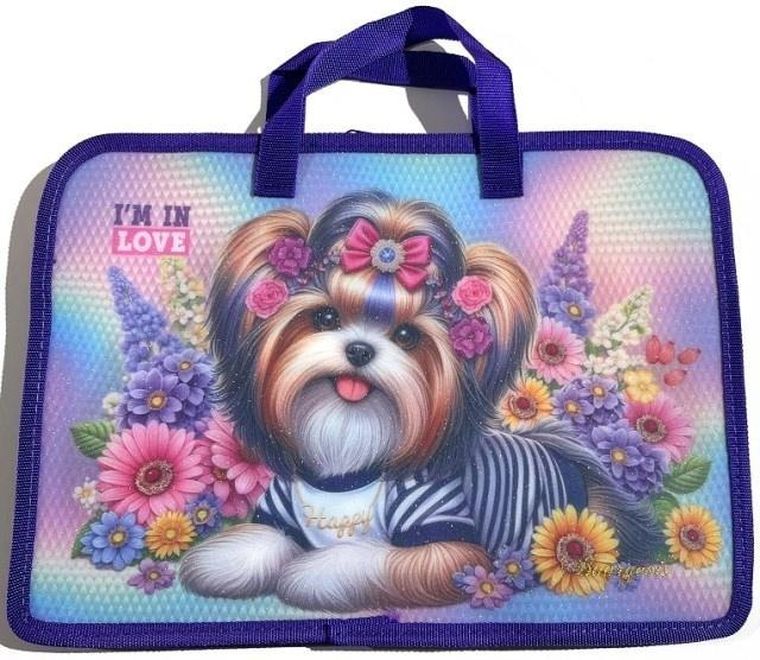 Fresh, teczka-torba zapinana na zamek z rączką A4+, Piesek