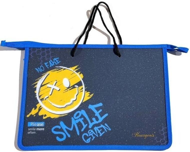 Fresh, teczka-torba zapinana na zamek z rączką A4+, Uśmiech