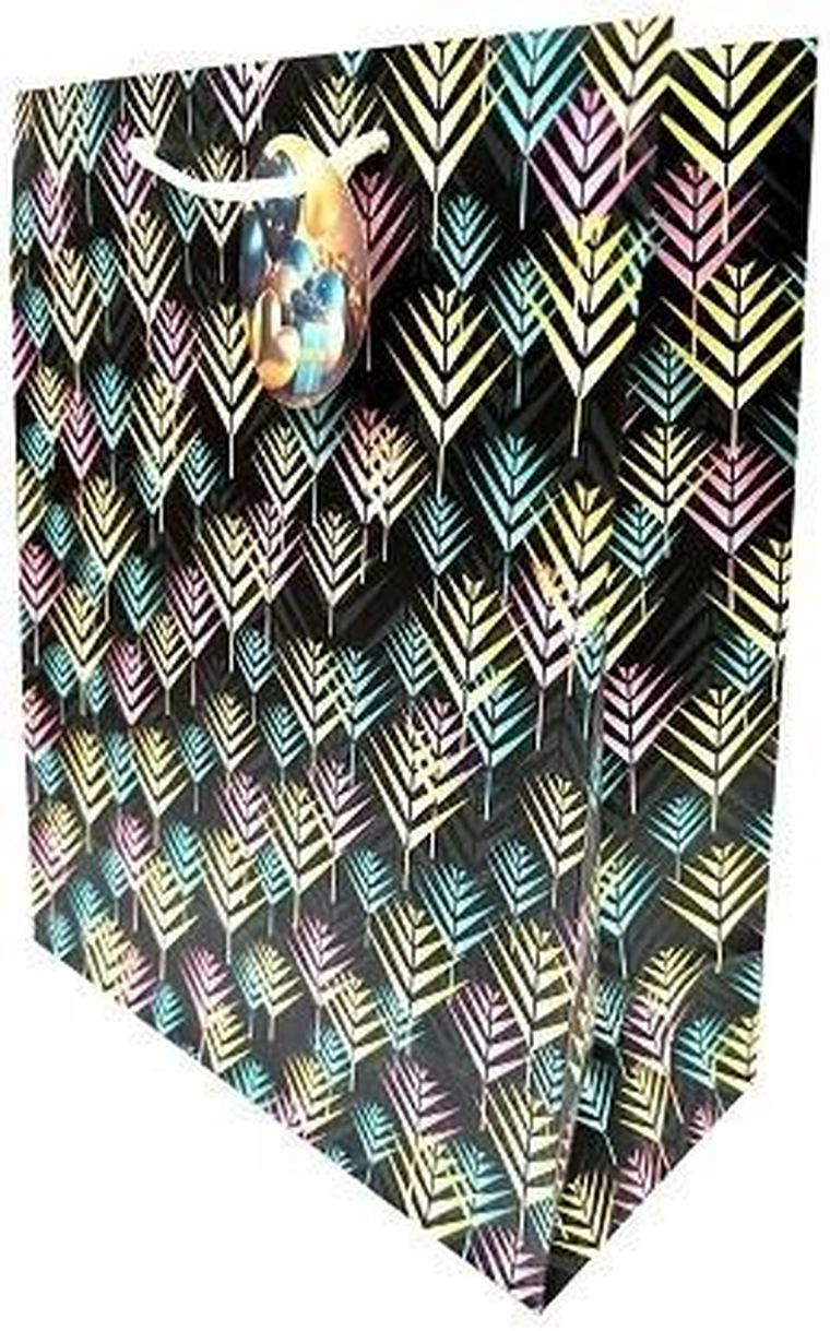 Fresh, torebka ozdobna, matowa, palmy, 26-32-12 cm