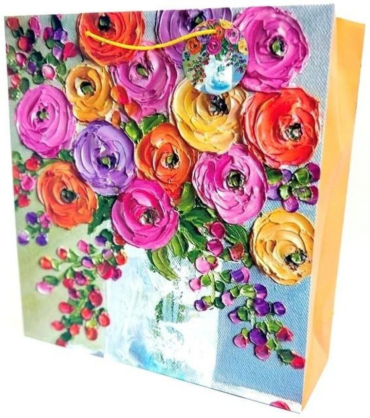 Fresh, torebka prezentowa, matowa, Pszczoły, 35-37-12 cm