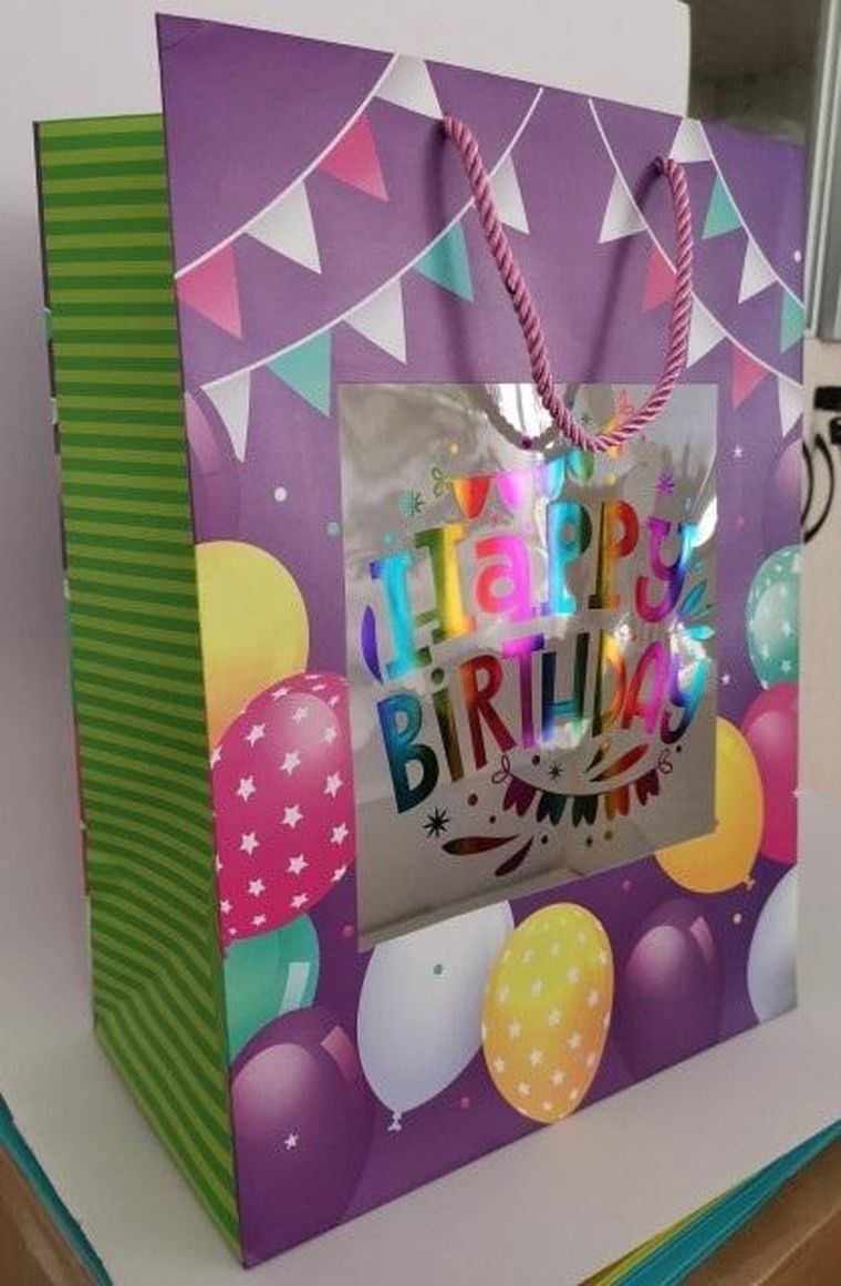 Fresh, torebka prezentowa z okienkiem, pionowa, rozmiar XL