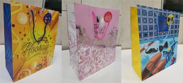 Fresh, torebka prezentowa, złocona, rozmiar M