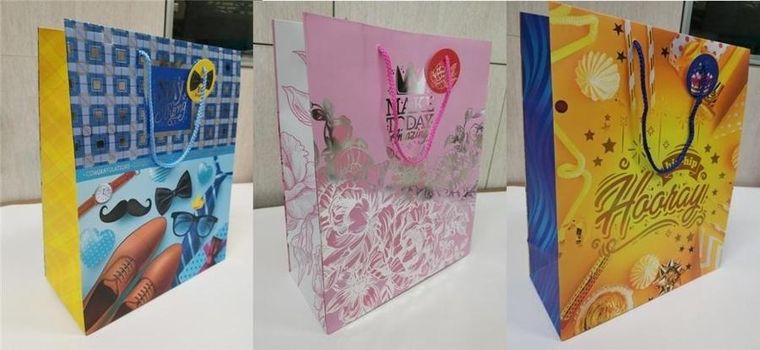 Fresh, torebka prezentowa, złocona, rozmiar S