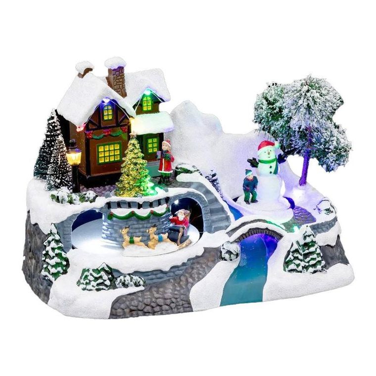 Fééric Lights and Christmas, miasteczko bożonarodzeniowe, scenka świąteczna z bałwanem