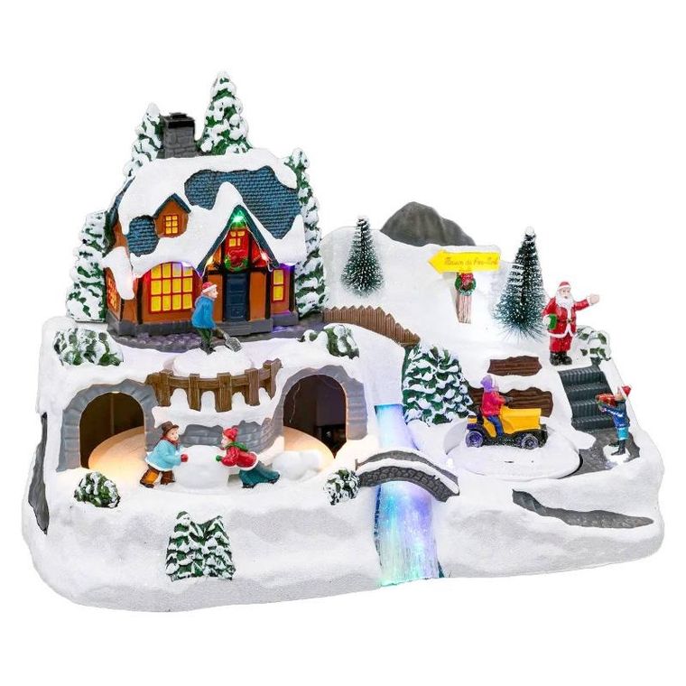 Fééric Lights and Christmas, miasteczko bożonarodzeniowe, scenka świąteczna z traktorem