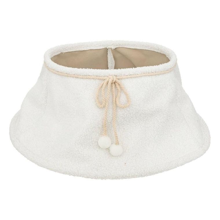 Fééric Lights And Christmas, spódniczka pod choinkę z białego pluszu, średnica 56 cm