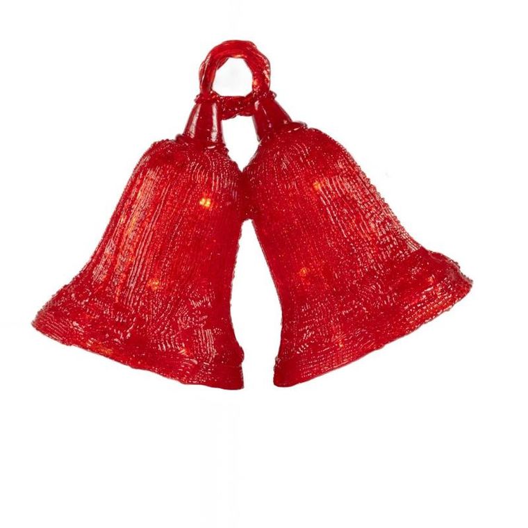 Fééric Lights And Christmas, świąteczne dzwonki LED, czerwone