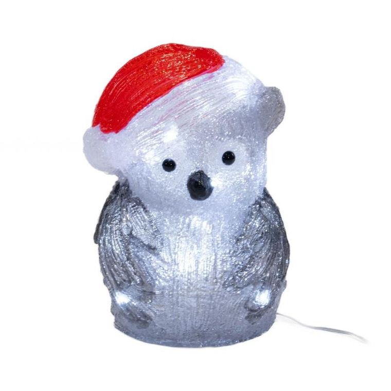 Fééric Lights And Christmas, świecąca dekoracja świąteczna, sowa, 24,7 cm