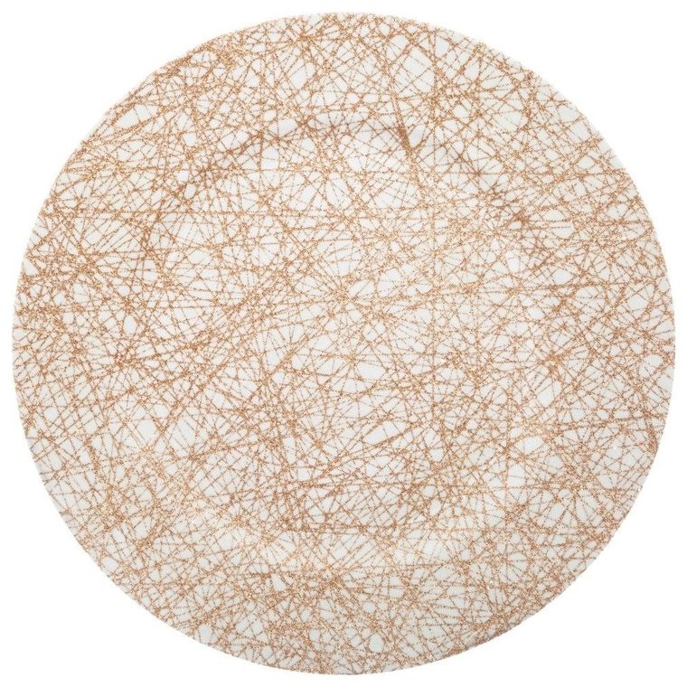 Fééric Lights and Christmas, talerz dekoracyjny okrągły, Boże Narodzenie, brązowy, Ø 33