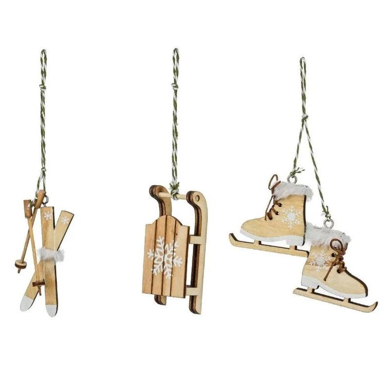 Fééric Lights and Christmas, zawieszki drewniane z motywem zimowym