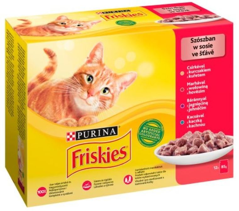 Friskies, mięso, karma mokra dla kota, 12-85g