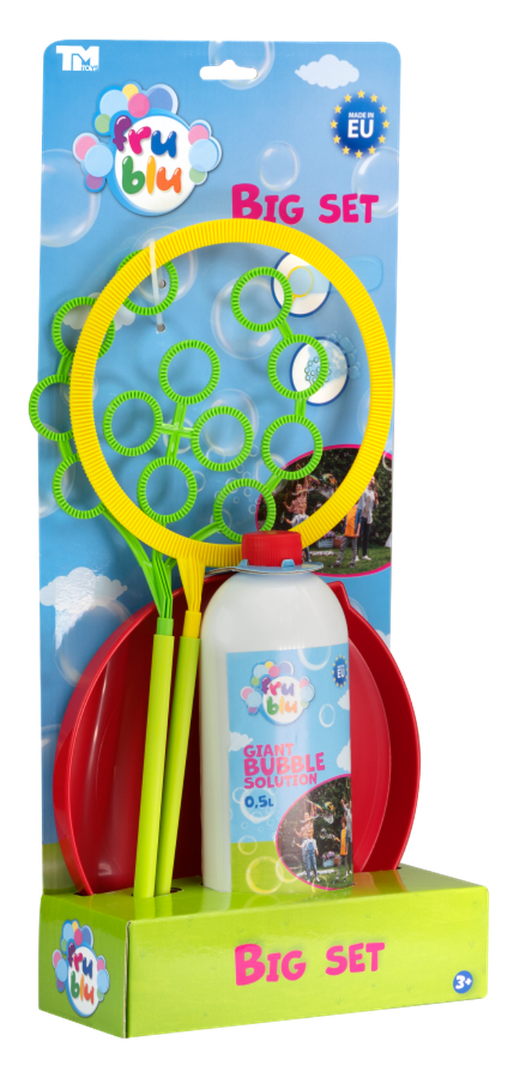 Fru Blu, Big Bubbles, zestaw do robienia baniek z płynem, 500 ml