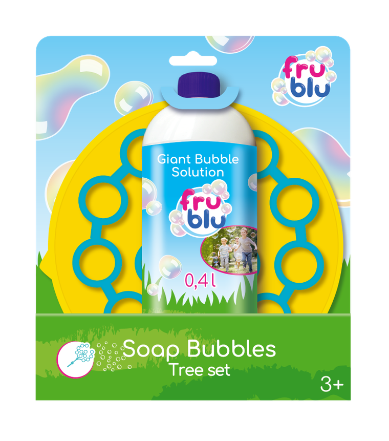 Fru Blu, Drzewko, zestaw do robienia baniek mydlanych z płynem, 0,4l
