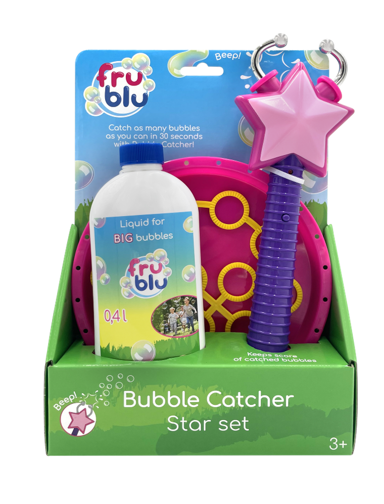Fru Blu, Gwiazdka, zestaw do robienia baniek mydlanych z łapaczem i płynem, 0,4l