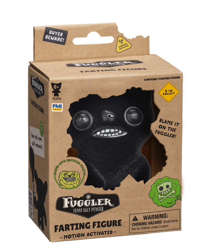 Fuggler, Munch Munh Black, figurka kolekcjonerska puszczająca bąki, 9 cm