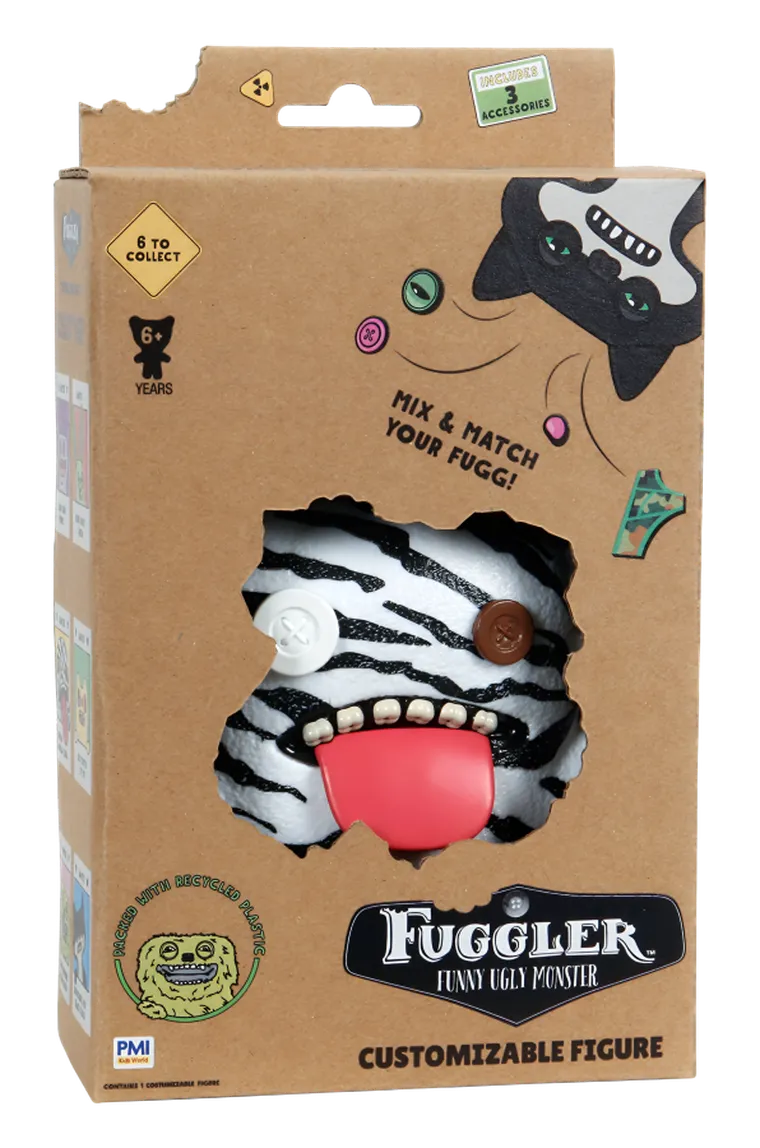 Fuggler, Oogah Boogah Zebra, figurka kolekcjonerska z akcesoriami, 11,5 cm